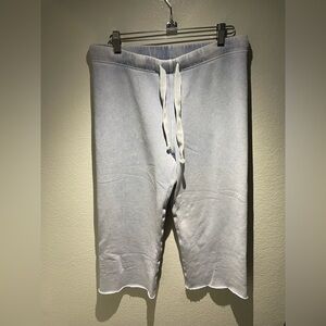 Frank & Eileen Blue Sweatpants Cropped Wide Leg Size Small